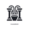 black caldarium isolated vector icon. simple element illustration from sauna concept vector icons. caldarium editable logo symbol