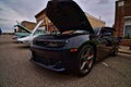 Black Camaro at the lions car show in monticello WI