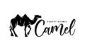 Black Strong Camel Logo Illustration Royalty Free Stock Photo