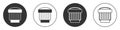 Black Camera photo lens icon isolated on white background. Circle button. Vector Royalty Free Stock Photo