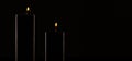 Black candle on dark Royalty Free Stock Photo