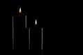 Black candle on dark Royalty Free Stock Photo