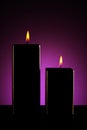 Black candle on dark Royalty Free Stock Photo