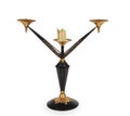 Black candlestick with candle Royalty Free Stock Photo
