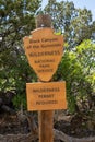 Black Canyon Wilderness Permit Sign