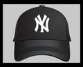 Black cap design with the New York Yankees logo. vector design. Royalty Free Stock Photo