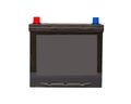 black car battery closeup on a white background Royalty Free Stock Photo