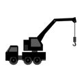 black car crane icon Royalty Free Stock Photo