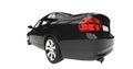 Black car - extreme closeup taillights Royalty Free Stock Photo