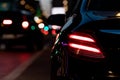 Black car back light close side traffic Royalty Free Stock Photo