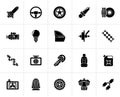 Black Car part and services icons 1 Royalty Free Stock Photo