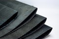 Black carbon fiber composite raw material close up Royalty Free Stock Photo