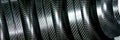 Black carbon fiber composite raw material close up Royalty Free Stock Photo