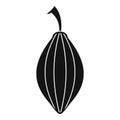 Black cardamom pod icon, simple style