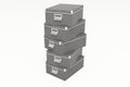 Black Cardboard Storage Boxes Royalty Free Stock Photo