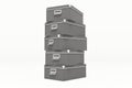 Black Cardboard Storage Boxes Royalty Free Stock Photo