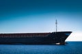 Black cargo ship`s bow Royalty Free Stock Photo