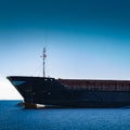 Black cargo ship`s bow Royalty Free Stock Photo