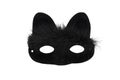 Black carnival mask with cat ears and hairs Royalty Free Stock Photo