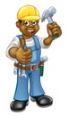 Black Carpenter Handyman Royalty Free Stock Photo