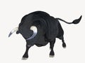 Black Cartoon Bull