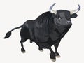 Black Cartoon Bull