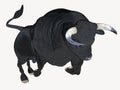 Black Cartoon Bull