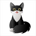 Black cartoon cat