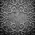 Black carved wooden pattern