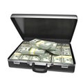 Black case with money