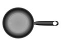 Cooking Essentials: Vector Illustration of Isolated Black Cast Iron Frying Pan on a White Background