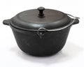 Black cast iron pot.