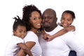 Black casual family Royalty Free Stock Photo