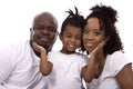 Black casual family Royalty Free Stock Photo