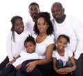 Black casual family Royalty Free Stock Photo