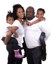 Black casual family Royalty Free Stock Photo