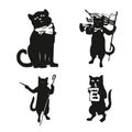 Black cat abstraction Royalty Free Stock Photo