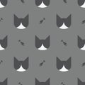 Black Cat Background Flat vector Royalty Free Stock Photo