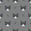 Black Cat Background Flat vector Royalty Free Stock Photo