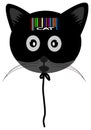 Black cat balloon Royalty Free Stock Photo