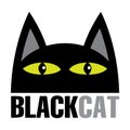 Black Cat Cartoon Vector illustration Royalty Free Stock Photo