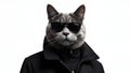 black cat dressed up in swag urban style Royalty Free Stock Photo