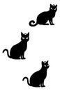 Black cat earrings cutout