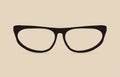 Black cat eyes vector glasses Royalty Free Stock Photo