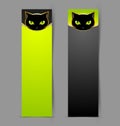 Black cat head banners Royalty Free Stock Photo