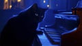 cat piano Royalty Free Stock Photo
