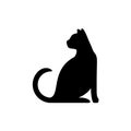 Black cat silhouette Royalty Free Stock Photo