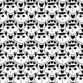 Black cats background. Seamless pattern with cats in glasses. Childish textile pattern. Wrapping paper design Royalty Free Stock Photo