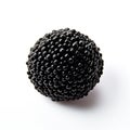 Black caviar close-up isolated on white background, AI Generative.