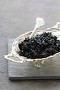 Black caviar - delicacy appetizer Royalty Free Stock Photo